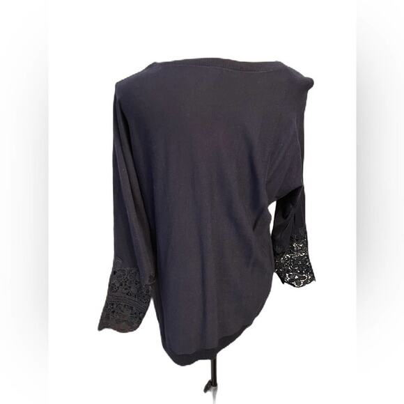 Talbots‎ Petites Navy 3/4 Sleeve Sweater Size MP - Picture 3 of 4